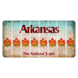 Arkansas Diamond Cut License Plate Strips (Set of 8) Campfire