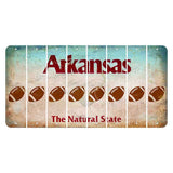 Arkansas Diamond Cut License Plate Strips (Set of 8) Football