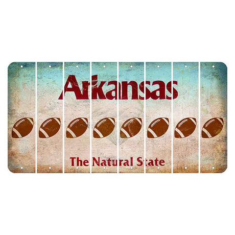 Arkansas Diamond Cut License Plate Strips (Set of 8) Football
