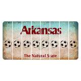 Arkansas Diamond Cut License Plate Strips (Set of 8) Soccerball