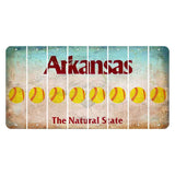 Arkansas Diamond Cut License Plate Strips (Set of 8) Softball