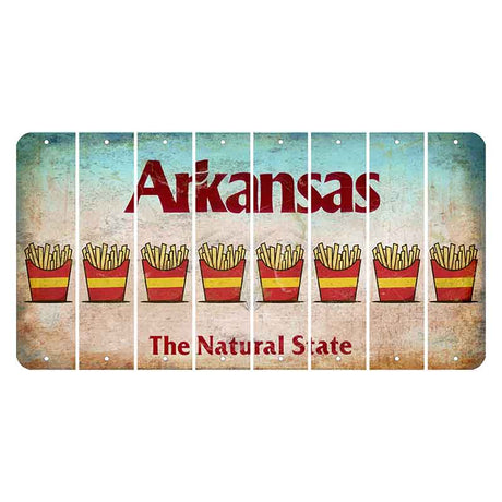 Arkansas Diamond Cut License Plate Strips (Set of 8) French Fries