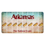 Arkansas Diamond Cut License Plate Strips (Set of 8) Hotdog