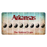 Arkansas Diamond Cut License Plate Strips (Set of 8) Yin Yang