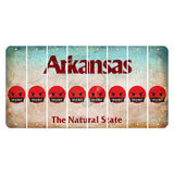 Arkansas Diamond Cut License Plate Strips (Set of 8) Emoji - Pissed