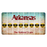 Arkansas Diamond Cut License Plate Strips (Set of 8) Emoji - Shades