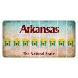 Arkansas Diamond Cut License Plate Strips (Set of 8) Emoji - Crying