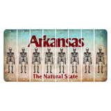Arkansas Diamond Cut License Plate Strips (Set of 8) Skeleton