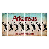 Arkansas Diamond Cut License Plate Strips (Set of 8) Basketball Player