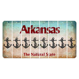 Arkansas Diamond Cut License Plate Strips (Set of 8) Boat Anchor