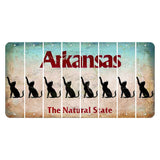 Arkansas Diamond Cut License Plate Strips (Set of 8) Cat