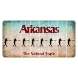 Arkansas Diamond Cut License Plate Strips (Set of 8) Softball Batter