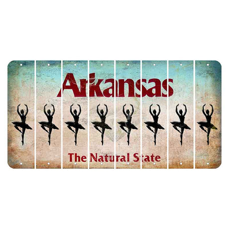Arkansas Diamond Cut License Plate Strips (Set of 8) Ballerina Dancer