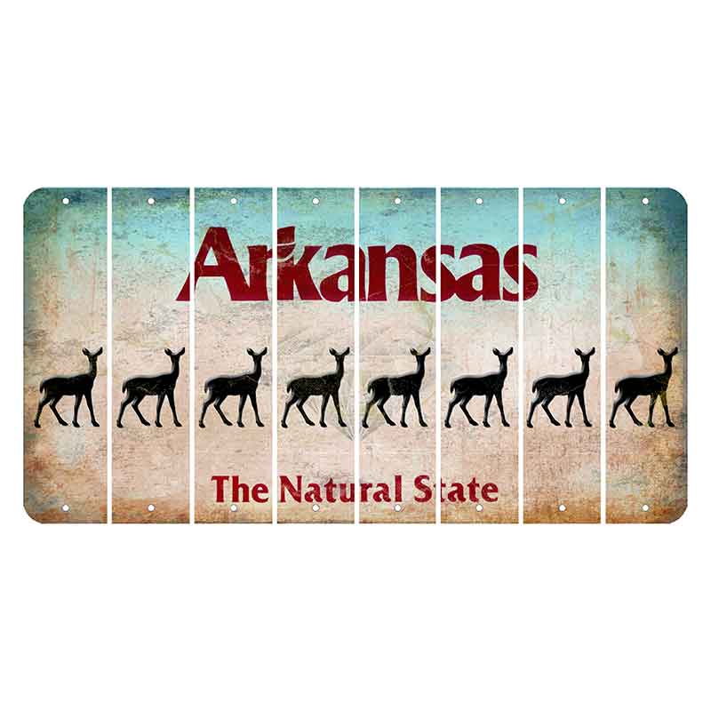 Arkansas Diamond Cut License Plate Strips (Set of 8) Doe