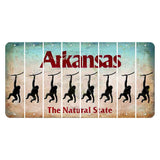Arkansas Diamond Cut License Plate Strips (Set of 8) Monkey