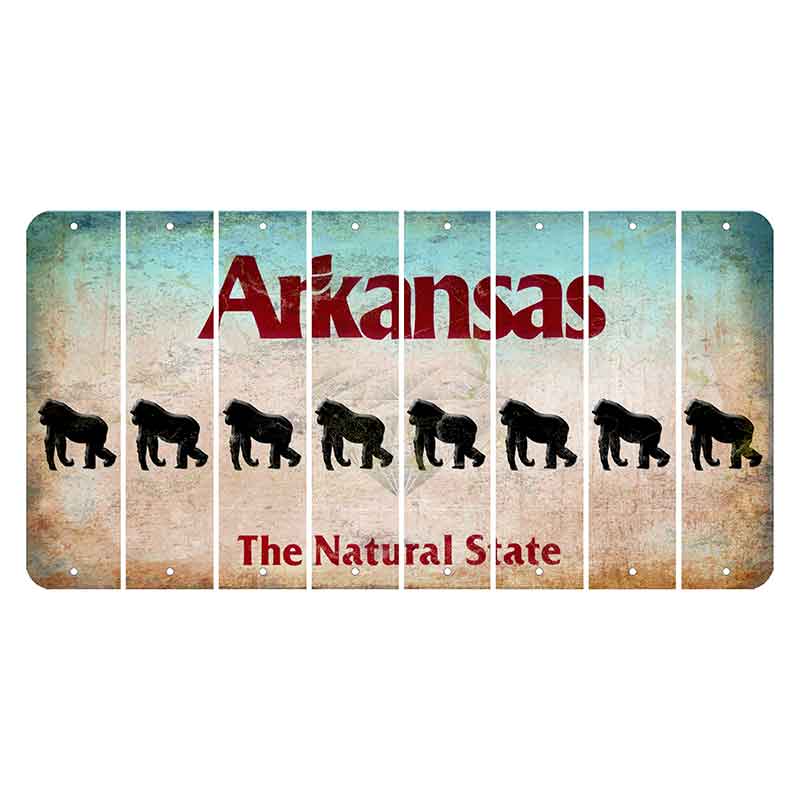 Arkansas Diamond Cut License Plate Strips (Set of 8) Gorilla