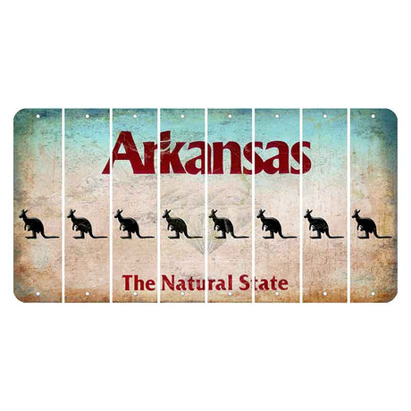 Arkansas Diamond Cut License Plate Strips (Set of 8) Kangaroo