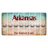 Arkansas Diamond Cut License Plate Strips (Set of 8) Handcuffs