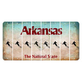 Arkansas Diamond Cut License Plate Strips (Set of 8) Skier