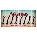 Arkansas Diamond Cut License Plate Strips (Set of 8) Wrench