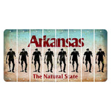 Arkansas Diamond Cut License Plate Strips (Set of 8) Zombie