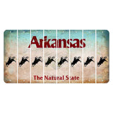 Arkansas Diamond Cut License Plate Strips (Set of 8) Bull Rider