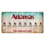 Arkansas Diamond Cut License Plate Strips (Set of 8) Zodiac Sign - Aquarius