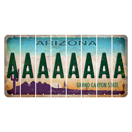 Arizona Desert Scene Cut License Plate Strips (Set of 8) A
