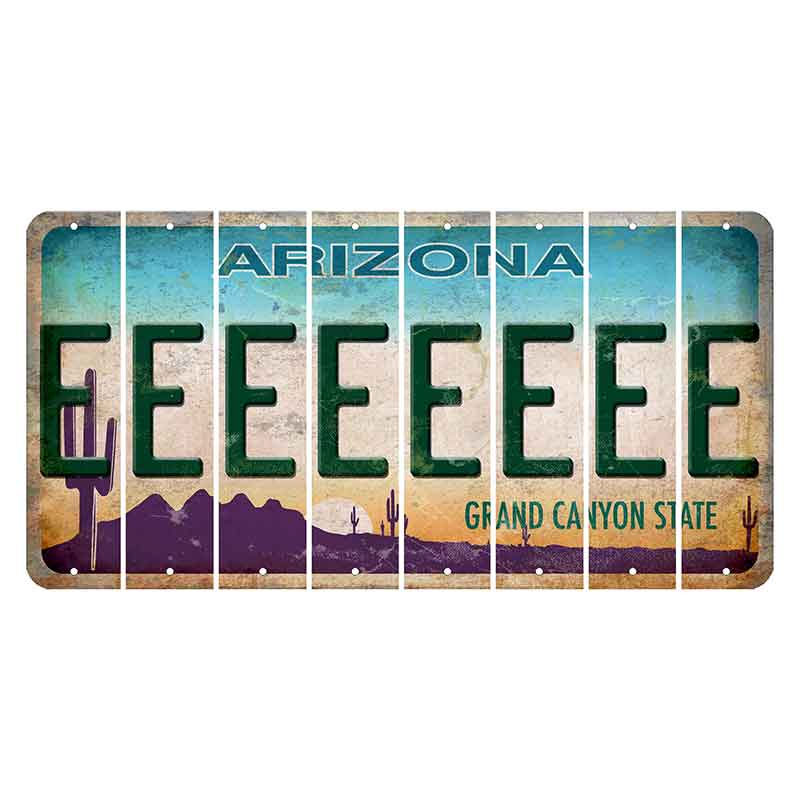 Arizona Desert Scene Cut License Plate Strips (Set of 8) E
