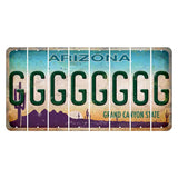 Arizona Desert Scene Cut License Plate Strips (Set of 8) G
