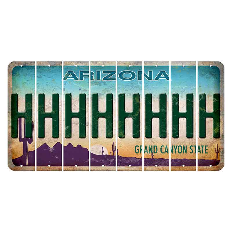 Arizona Desert Scene Cut License Plate Strips (Set of 8) H