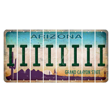 Arizona Desert Scene Cut License Plate Strips (Set of 8) I