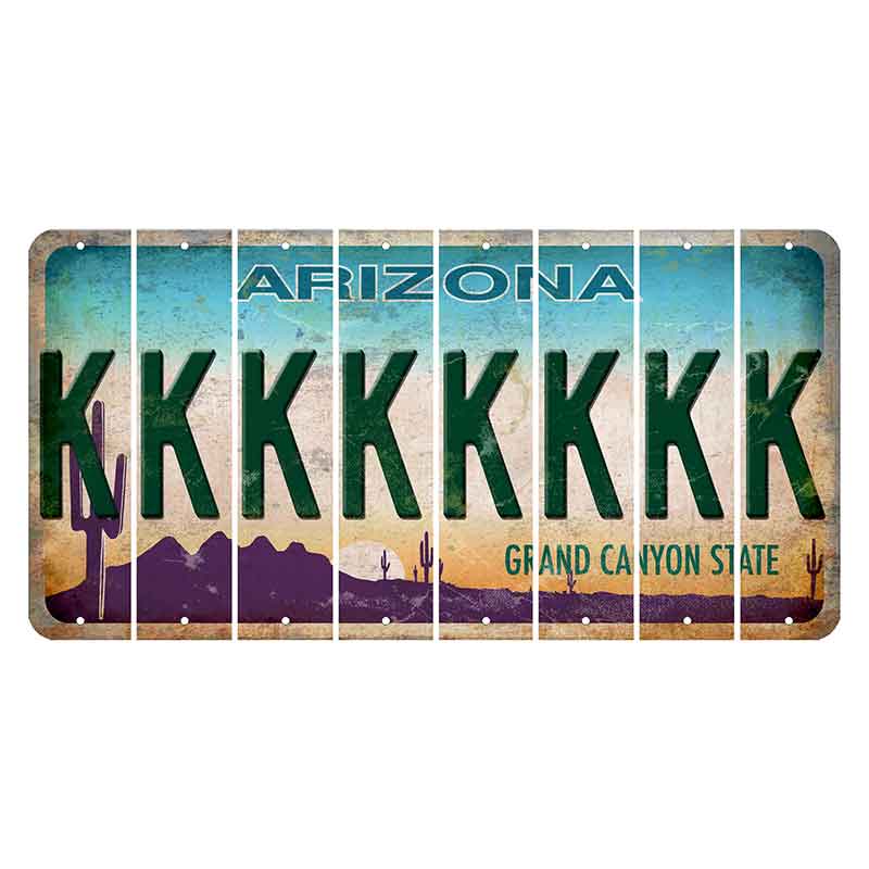 Arizona Desert Scene Cut License Plate Strips (Set of 8) K