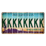 Arizona Desert Scene Cut License Plate Strips (Set of 8) K