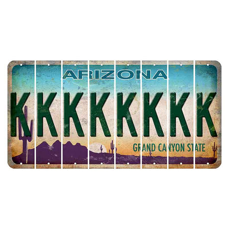 Arizona Desert Scene Cut License Plate Strips (Set of 8) K