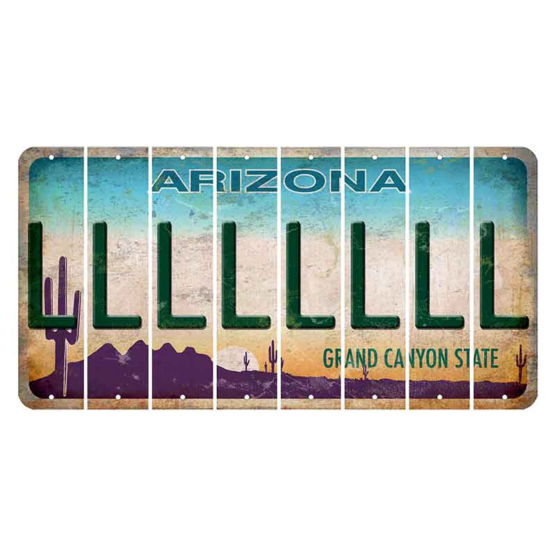 Arizona Desert Scene Cut License Plate Strips (Set of 8) L