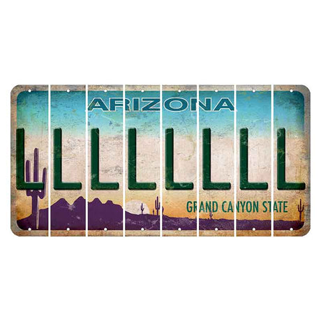Arizona Desert Scene Cut License Plate Strips (Set of 8) L