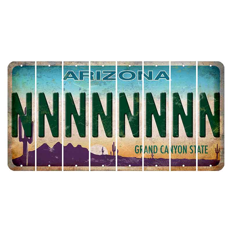 Arizona Desert Scene Cut License Plate Strips (Set of 8) N