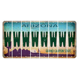 Arizona Desert Scene Cut License Plate Strips (Set of 8) W