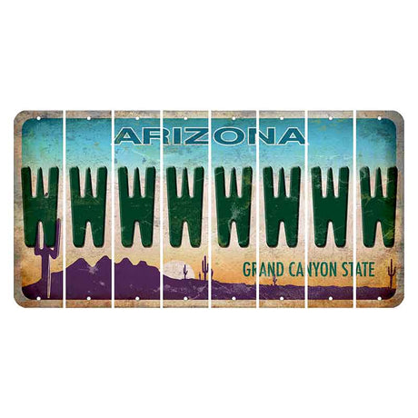Arizona Desert Scene Cut License Plate Strips (Set of 8) W