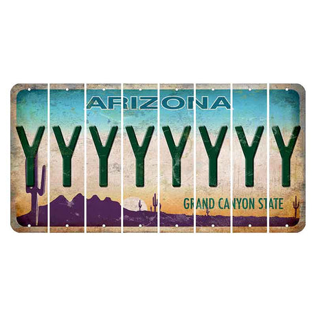 Arizona Desert Scene Cut License Plate Strips (Set of 8) Y