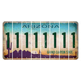Arizona Desert Scene Cut License Plate Strips (Set of 8) 1