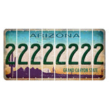 Arizona Desert Scene Cut License Plate Strips (Set of 8) 2