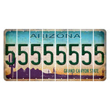 Arizona Desert Scene Cut License Plate Strips (Set of 8) 5