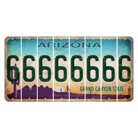 Arizona Desert Scene Cut License Plate Strips (Set of 8) 6