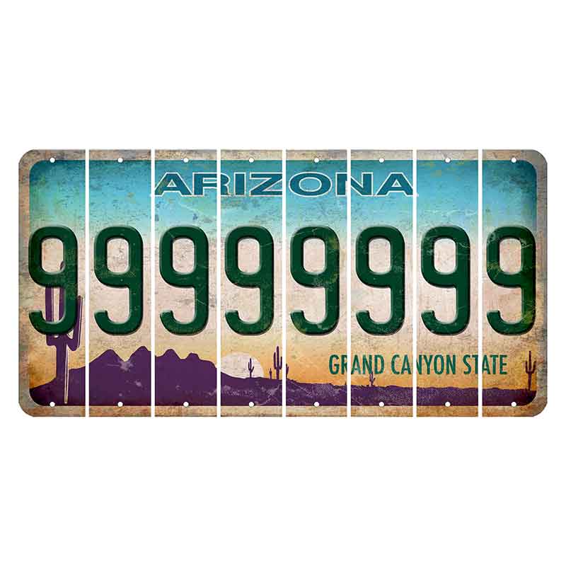Arizona Desert Scene Cut License Plate Strips (Set of 8) 9