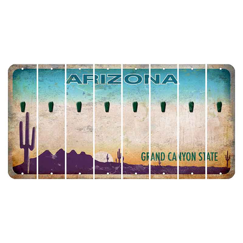 Arizona Desert Scene Cut License Plate Strips (Set of 8) Apostrophe