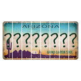 Arizona Desert Scene Cut License Plate Strips (Set of 8) Question Mark