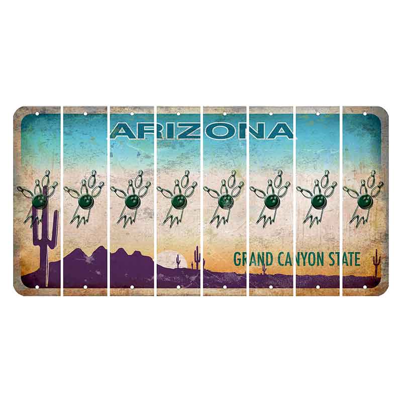 Arizona Desert Scene Cut License Plate Strips (Set of 8) Bowling