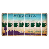 Arizona Desert Scene Cut License Plate Strips (Set of 8) Beer Mug